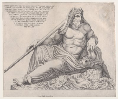 Lustro rzymskiej świetności: Bóg oceanu, 1560., 1560. autorstwa Nicolas Beatrizet