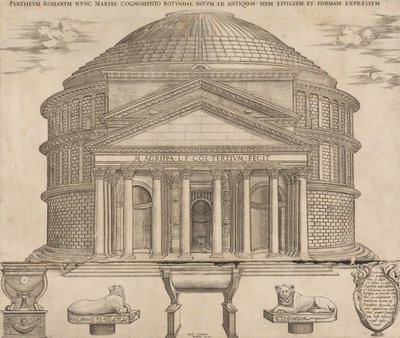 Lustro rzymskiej świetności: Panteon, 1649., 1649. autorstwa Nicolas Beatrizet