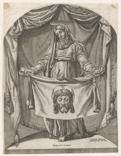 Św. Weronika z Sudarium, według Michała Anioła, 1540-66., 1540-66. autorstwa Nicolas Beatrizet