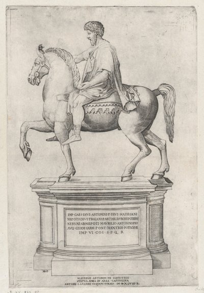 Posąg konny Marka Aureliusza na Kapitolu, 1548., 1548. autorstwa Nicolas Beatrizet