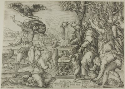 Ofiara Ifigenii autorstwa Nicolas Beatrizet