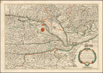 Mapa Górnych i Dolnych Węgier, Siedmiogrodu, Słowenii, Chorwacji i Dalmacji z 1663 r., wydana przez Nicolasa Bereya autorstwa Nicolas Berey