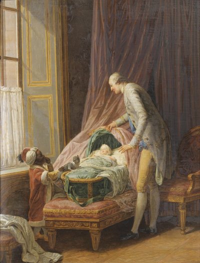 Louis Philippe Joseph dOrléans 1747-1793, w kołysce, 1774 autorstwa Nicolas Bernard Lepicie