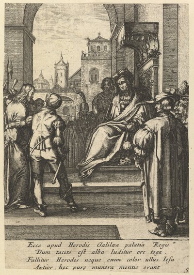 Chrystus przed Piłatem, z Męki Pańskiej, poł. XVII w. autorstwa Nicolas Cochin