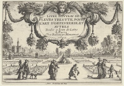 Tabliczka tytułowa, z Nowej Księgi Kwiatów Bardzo Pożytecznych, 1645., 1645. autorstwa Nicolas Cochin