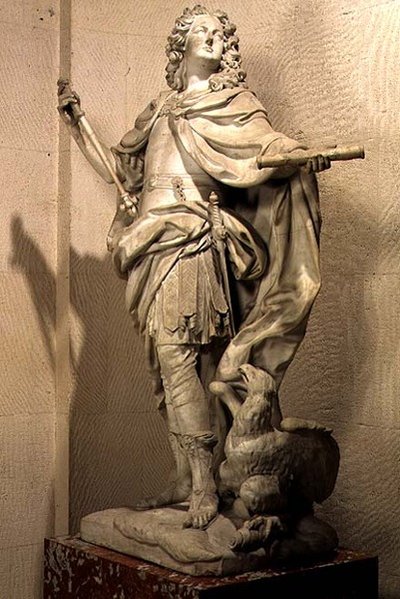 Ludwik XV Francji (1710-74) jako Jowisz autorstwa Nicolas Coustou