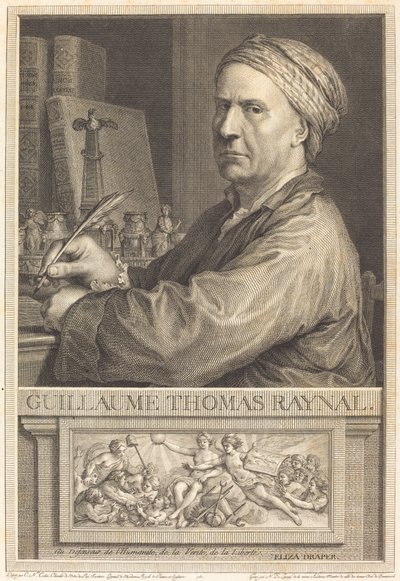 Guillaume Thomas Raynal autorstwa Nicolas Delaunay after Charles Nicolas Cochin II