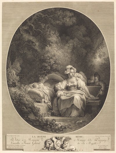 Dobra Matka autorstwa Nicolas Delaunay after Jean Honoré Fragonard