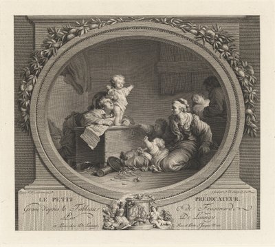 Mały kaznodzieja autorstwa Nicolas Delaunay after Jean Honoré Fragonard