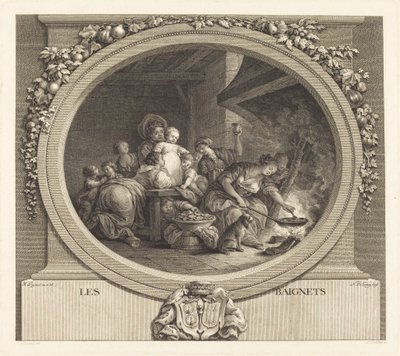 Pączki autorstwa Nicolas Delaunay after Jean Honoré Fragonard