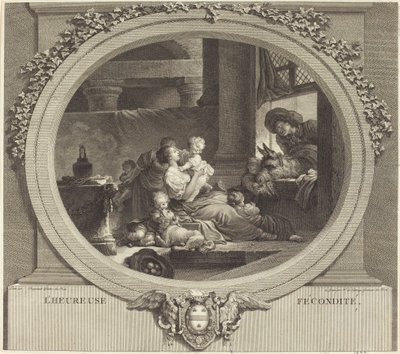 Szczęśliwa płodność autorstwa Nicolas Delaunay after Jean Honoré Fragonard