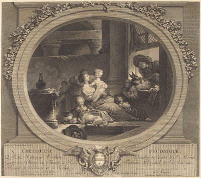 Szczęśliwa płodność autorstwa Nicolas Delaunay after Jean Honoré Fragonard