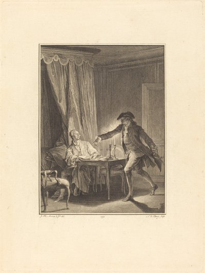 Ach! Młody człowiek do twojego dobroczyńcy autorstwa Nicolas Delaunay after Jean Michel Moreau
