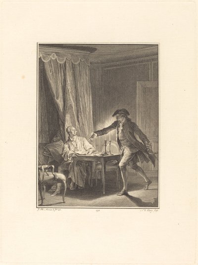 Ach! Młody człowiek do twojego dobroczyńcy autorstwa Nicolas Delaunay after Jean Michel Moreau