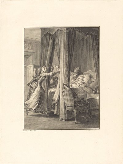 Śmierć Julie autorstwa Nicolas Delaunay after Jean Michel Moreau