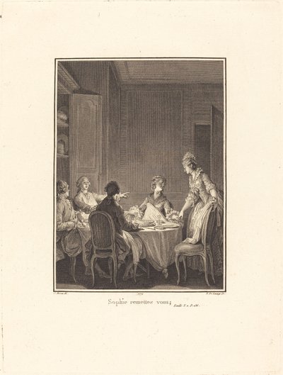 Sophie pozbądź się siebie autorstwa Nicolas Delaunay after Jean Michel Moreau