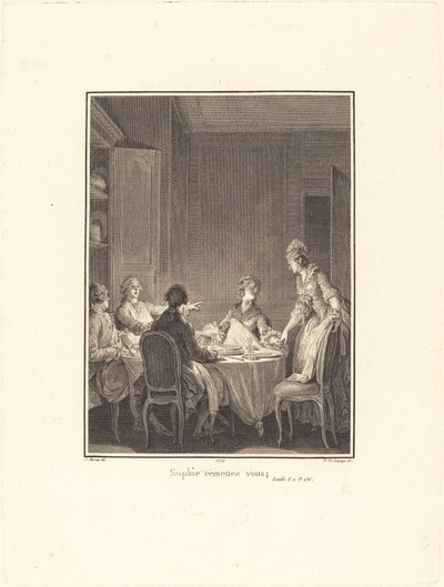 Sophie pozbądź się siebie autorstwa Nicolas Delaunay after Jean Michel Moreau