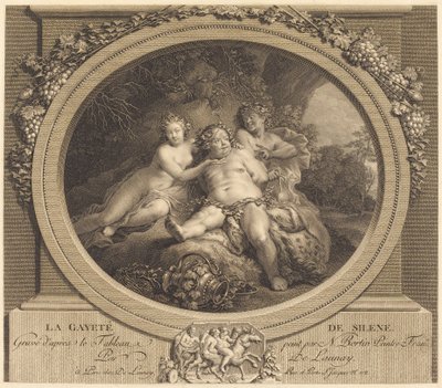 Wesołość Silenusa autorstwa Nicolas Delaunay after Nicolas Bertin