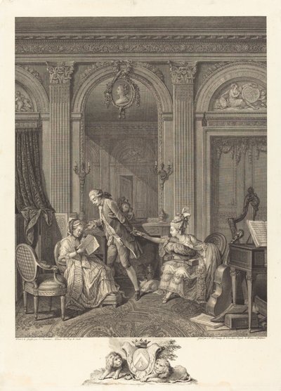 Słodki bilet autorstwa Nicolas Delaunay after Nicolas Lavreince