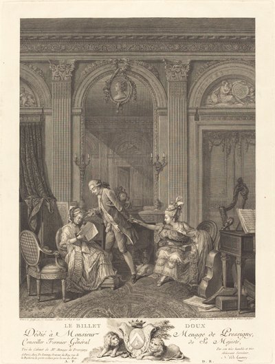 Słodki bilet autorstwa Nicolas Delaunay after Nicolas Lavreince