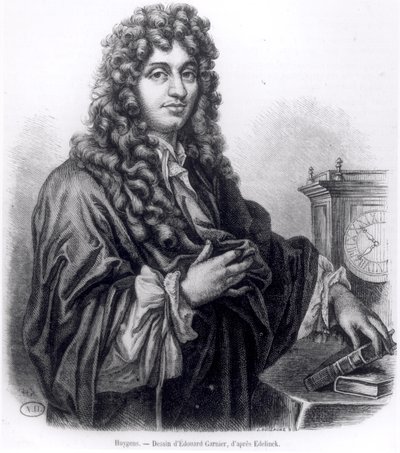 Christian Huyghens (1629-95) wyryty przez Edouarda Garniera autorstwa Nicolas Etienne Edelinck