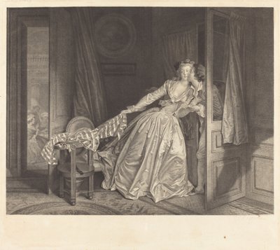Skradziony pocałunek. autorstwa Nicolas Francois Regnault