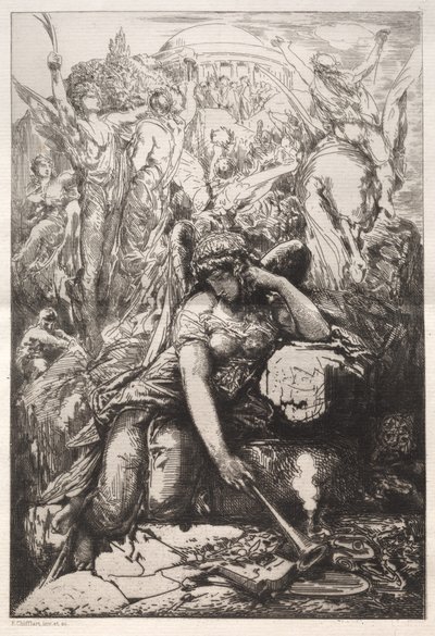 Melancholia. autorstwa Nicolas François Chifflart
