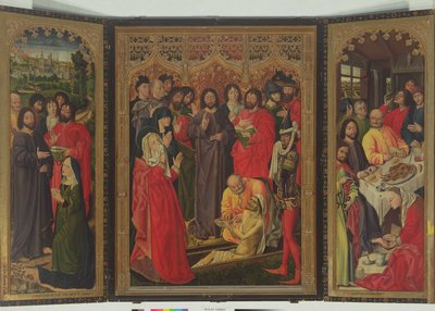 Tryptyk Wskrzeszenie Łazarza autorstwa Nicolas Froment
