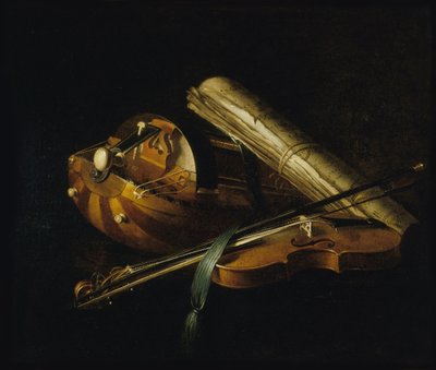 Martwa natura z instrumentami muzycznymi, 1756. autorstwa Nicolas Henri Jeaurat de Bertry