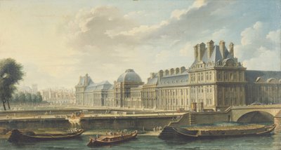 Pałac Tuileries, widziany z Quai d