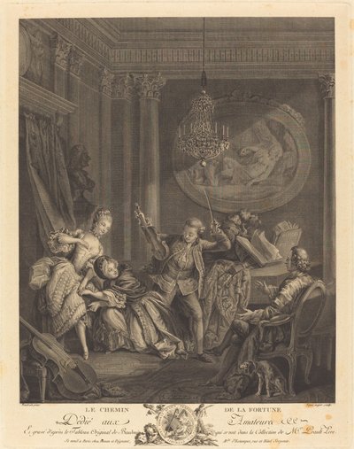 Droga do fortuny autorstwa Nicolas Joseph Voyez after Pierre Antoine Baudouin