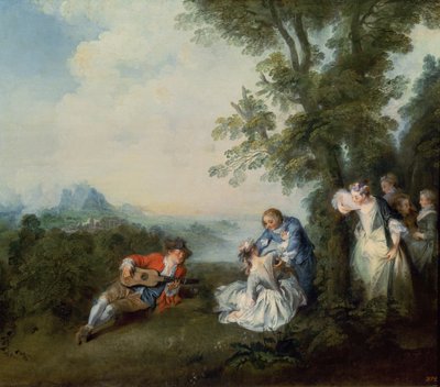 Firma na skraju lasu, 1720 autorstwa Nicolas Lancret