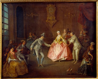Przed balem kostiumowym. Obraz Nicolasa Lancreta (1690-1743) autorstwa Nicolas Lancret