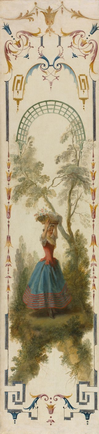 Ogrodnictwo, ok. 1723-27 (olej na płótnie) autorstwa Nicolas Lancret