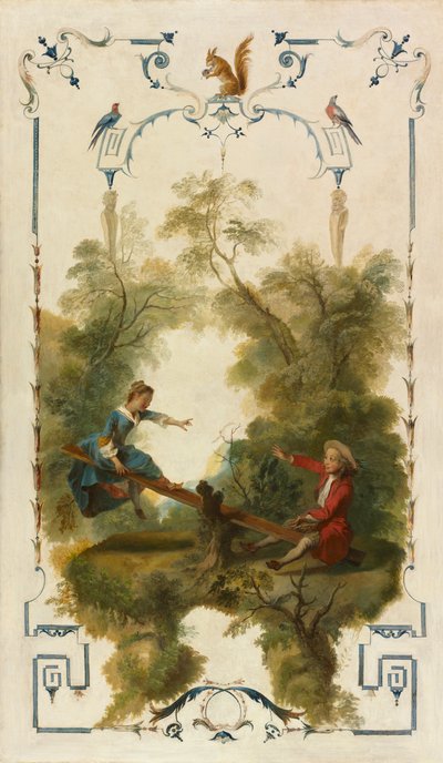 Huśtawka, c. 1723-1727. autorstwa Nicolas Lancret
