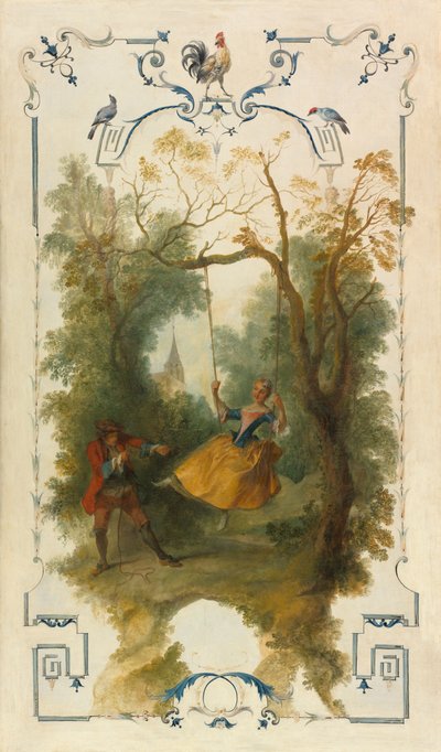 Huśtawka, ok. godz. 1723-1727. autorstwa Nicolas Lancret