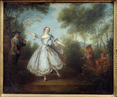 Tancerka Marie Anne Cuppi (1710-1770) nazwała tańczącego Camargo. Obraz Nicolasa Lancreta (1690-1743) autorstwa Nicolas Lancret