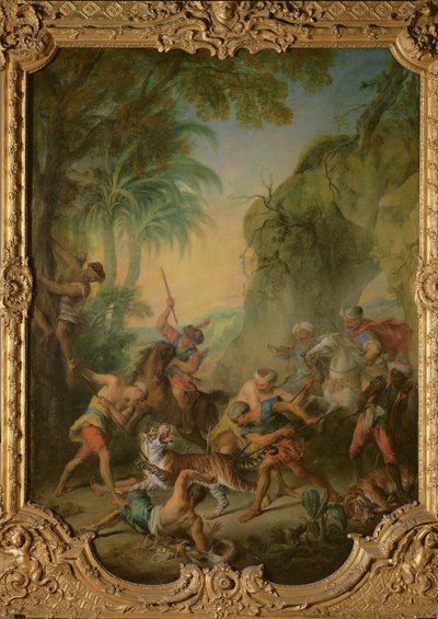 Polowanie na tygrysy, 1736 autorstwa Nicolas Lancret
