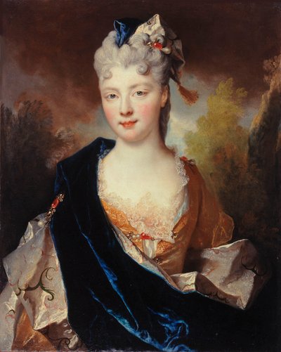 Portret Marie Anne de Bourbon-Condé 1678-1718, księżnej Vendôme, 1714. autorstwa Nicolas Largillière de