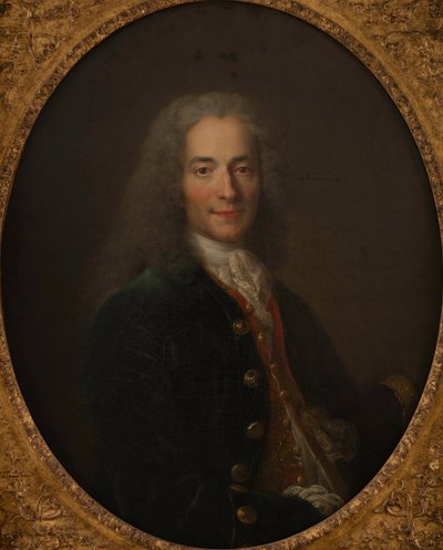 Portret Woltera 1694-1778 w 1718, ok. 1718-1724. autorstwa Nicolas Largillière de