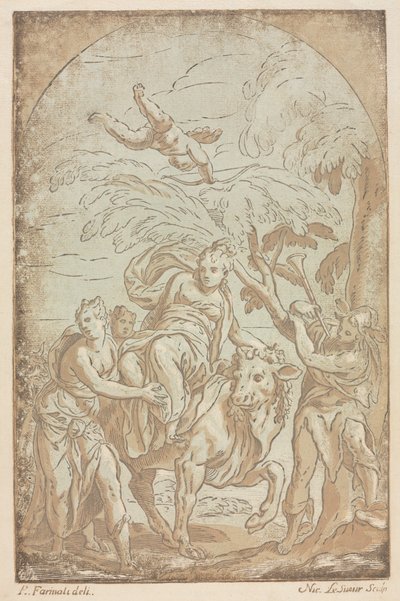 Gwałt Europy, 1725-42. autorstwa Nicolas LeSueur