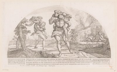 Amphinomus i Anapias Historie z Odysei (tytuł serii) autorstwa Nicolas Mignard