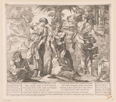 Herkules między cnotą a występkiem autorstwa Nicolas Mignard