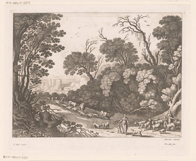 Pasterze ze stadem autorstwa Nicolas Perelle