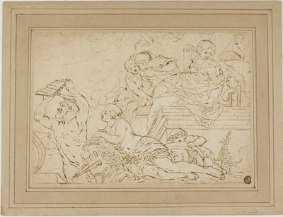 Scena z nimfami i satyrem autorstwa Nicolas Pierre Loir