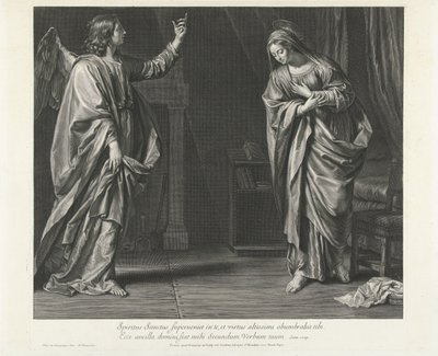zwiastowanie autorstwa Nicolas Pitau (I)