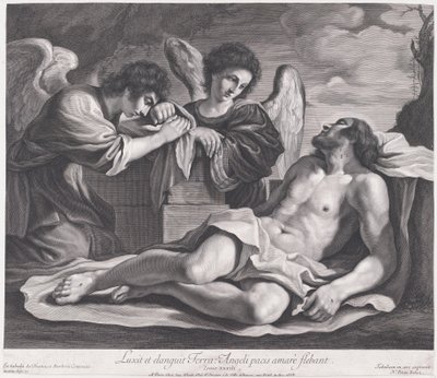 Aniołowie opłakiwali Zmarłego Chrystusa, ca. 1690-1720., ok. 1690-1720. 1690-1720. autorstwa Nicolas Pitau
