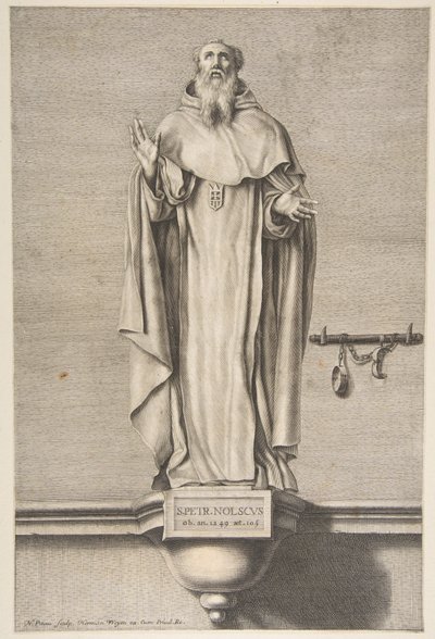 Św. Piotr Nolscus.n.d. autorstwa Nicolas Pitau