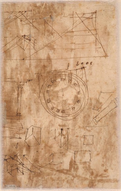 Bazgroły architektoniczne (verso) autorstwa Nicolas Poussin