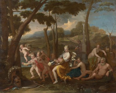Armida porywa śpiącego Rinalda autorstwa Nicolas Poussin
